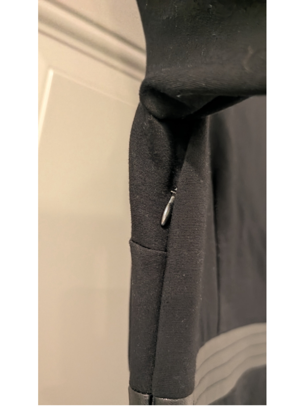 Nanette Lepore Black Sheath Dress Faux Leather Trim 3/4 Sleeve Women's Size 2 - Picture 4 of 7
